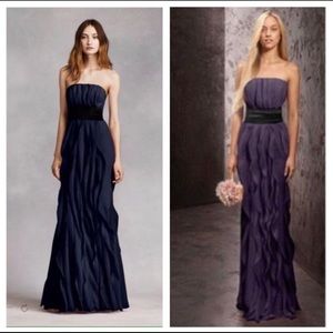 Vera Wang White Bridesmaids Dress, Black, Size 4